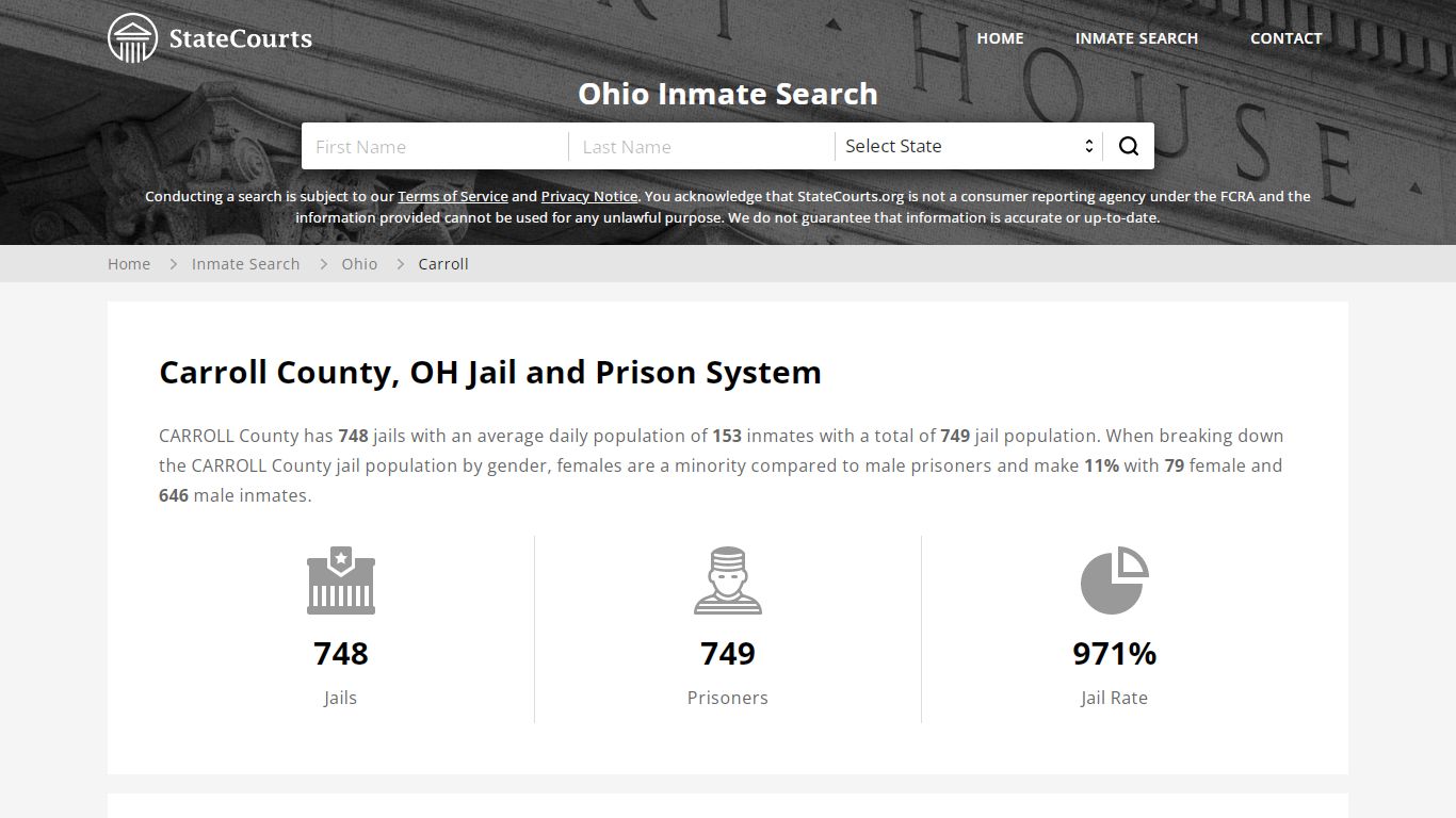 Carroll County, OH Inmate Search - StateCourts